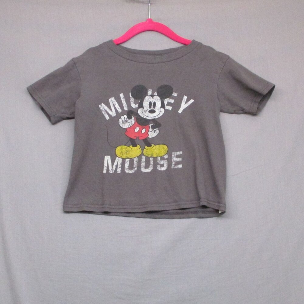 Disney Micky Mouse Graphic Print T-Shirt‎ Gray Kids Size | 3T